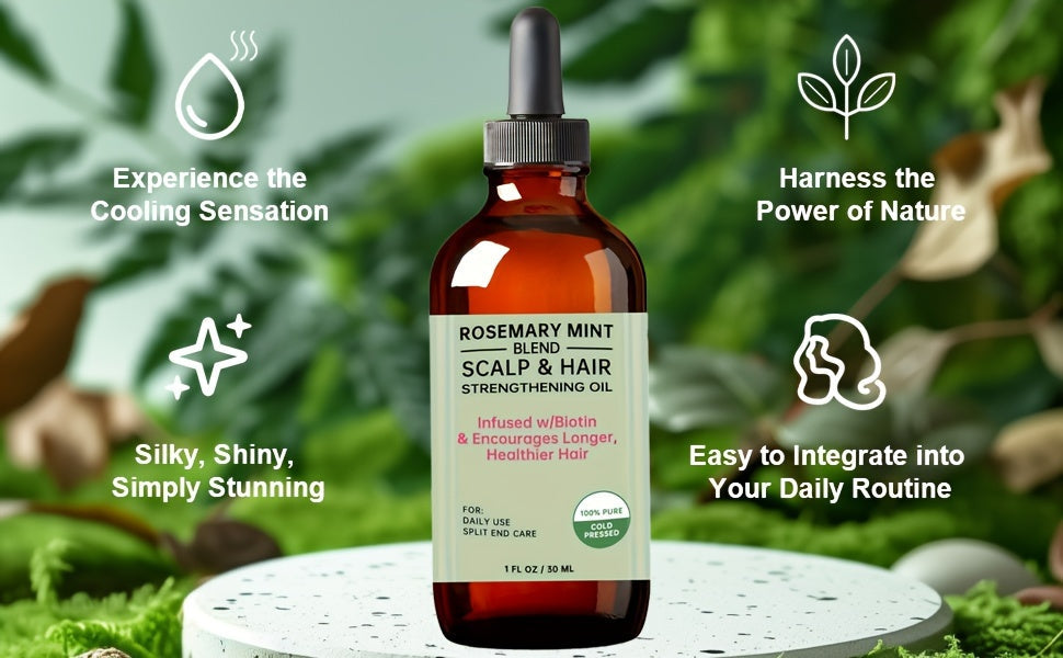 Rosemary Essential Oil, Premium Essential Oil for Hair Care, 1 FL. OZ./ 30 mL