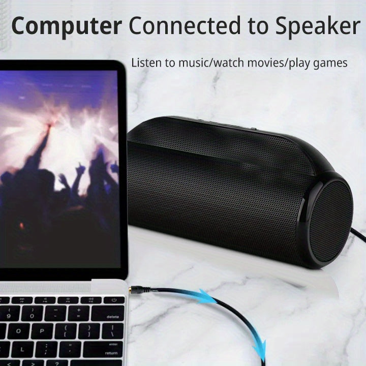 3.5mm Male to Male Stereo Audio Cable, AUX Tangle-Resistant for Headphones, PC, Home/Car to Other Stereo System, 3.5 mm (4.9ft/1.5m) Black AUX