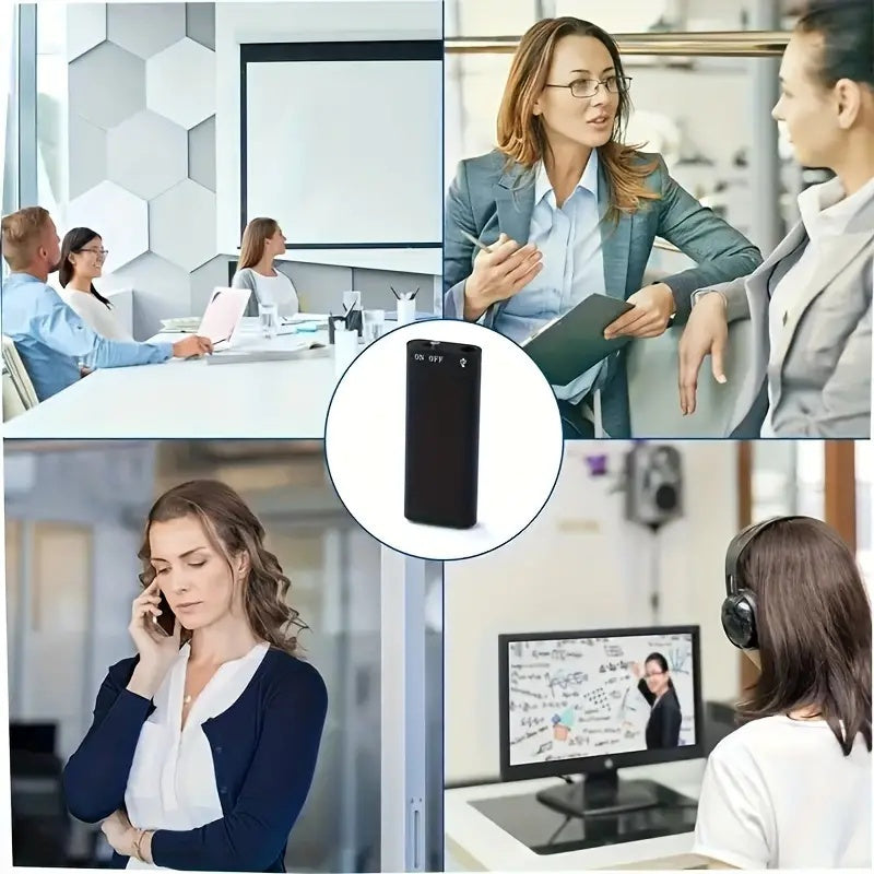 1pc Professional Voice-Activated Digital Recorder, 32GB High-Definition Noise-Canceling MP3 Player, Ultra-Thin Portable Recording Pen for Business Meetings