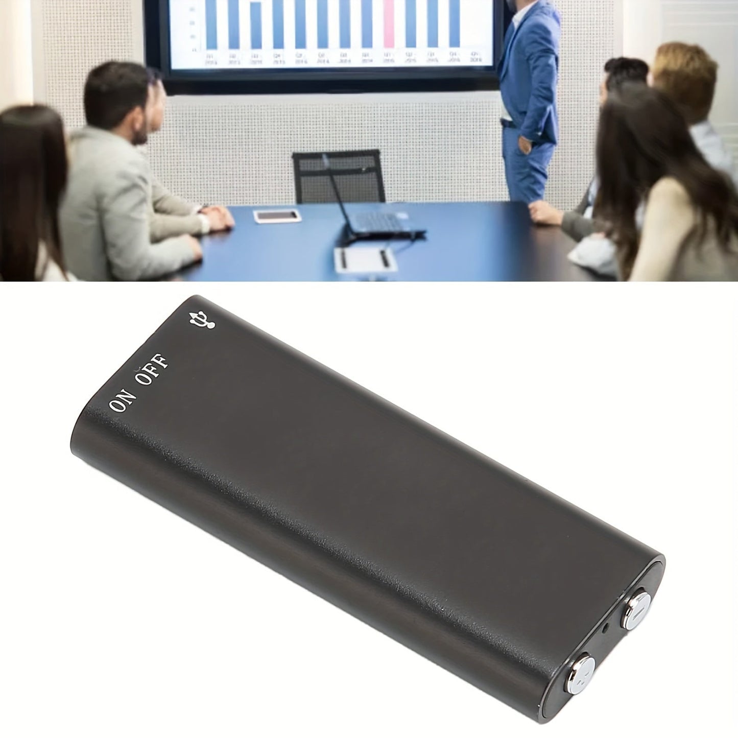 1pc Professional Voice-Activated Digital Recorder, 32GB High-Definition Noise-Canceling MP3 Player, Ultra-Thin Portable Recording Pen for Business Meetings