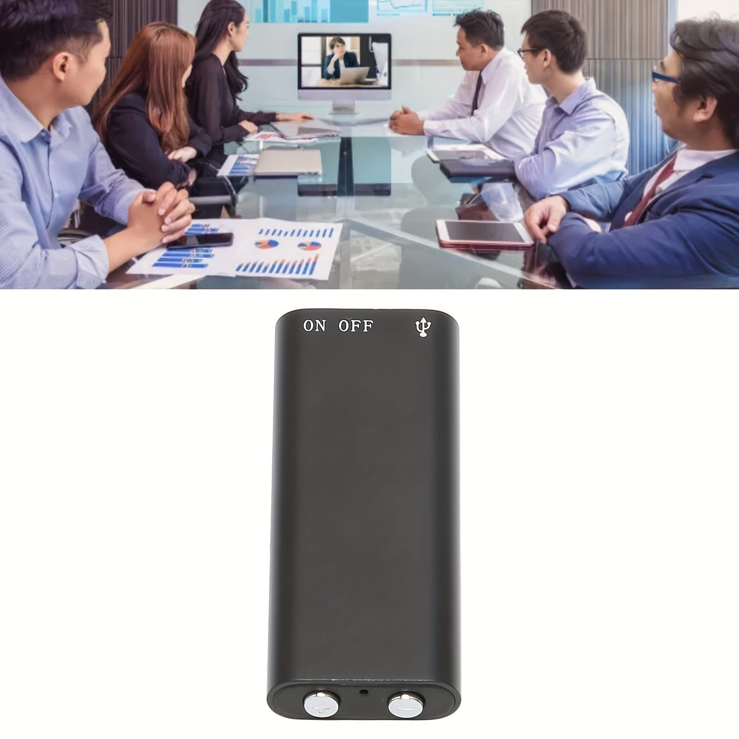 1pc Professional Voice-Activated Digital Recorder, 32GB High-Definition Noise-Canceling MP3 Player, Ultra-Thin Portable Recording Pen for Business Meetings