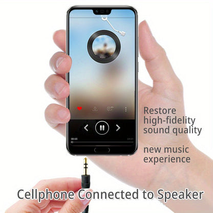 3.5mm Male to Male Stereo Audio Cable, AUX Tangle-Resistant for Headphones, PC, Home/Car to Other Stereo System, 3.5 mm (4.9ft/1.5m) Black AUX