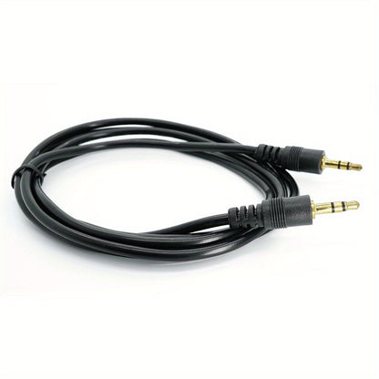3.5mm Male to Male Stereo Audio Cable, AUX Tangle-Resistant for Headphones, PC, Home/Car to Other Stereo System, 3.5 mm (4.9ft/1.5m) Black AUX