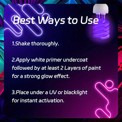 10ml 8 Tubes UV Blacklight Glow Body Paint, Washable Quicker Dry Fluorescent Face