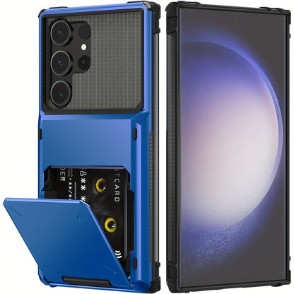 Wallet Case Flip Cover Credit Card Holder Pocket, Dual Layer Protection For Samsung S23 S22 S21 S20 Ultra S10 Plus S20 FE S21 FE