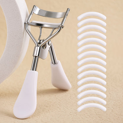 Portable Eyelash Curler with 15 Silicone Pads