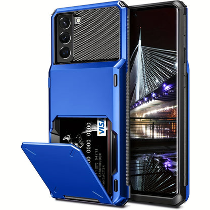 Wallet Case Flip Cover Credit Card Holder Pocket, Dual Layer Protection For Samsung S23 S22 S21 S20 Ultra S10 Plus S20 FE S21 FE