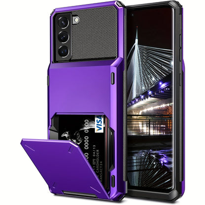 Wallet Case Flip Cover Credit Card Holder Pocket, Dual Layer Protection For Samsung S23 S22 S21 S20 Ultra S10 Plus S20 FE S21 FE